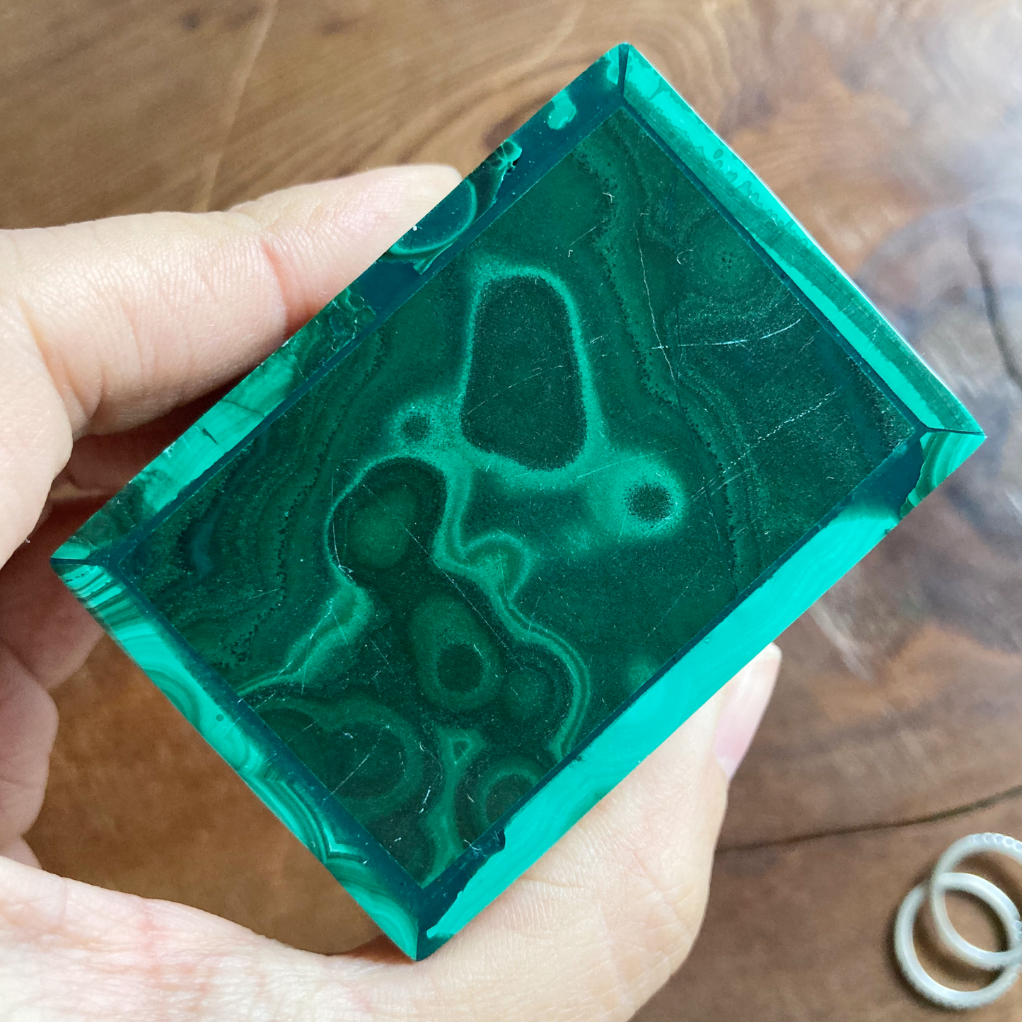 MEZMERIZING 2" Genuine Malachite Box #I
