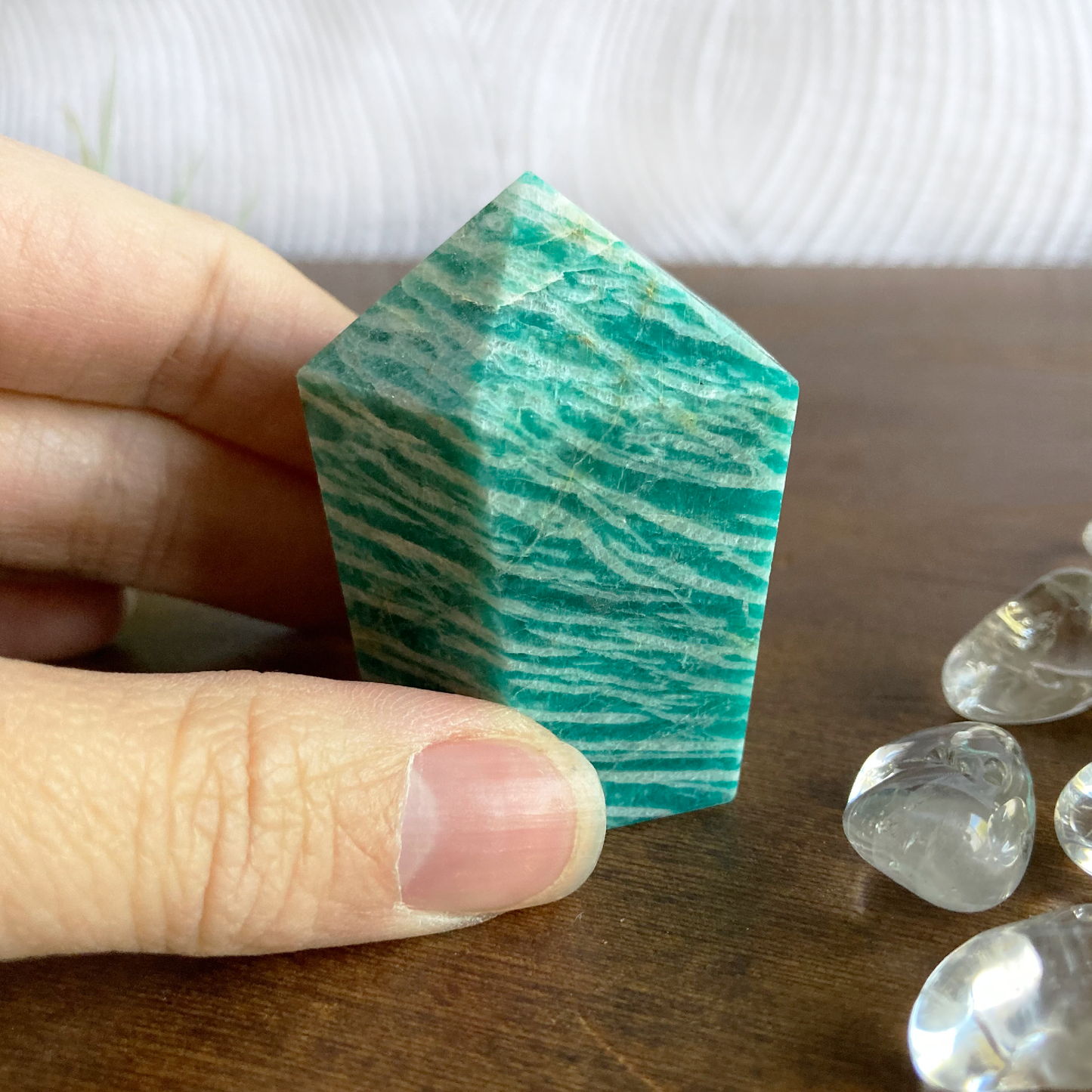 2" 'Mini Muffin' Amazonite Tower #0E
