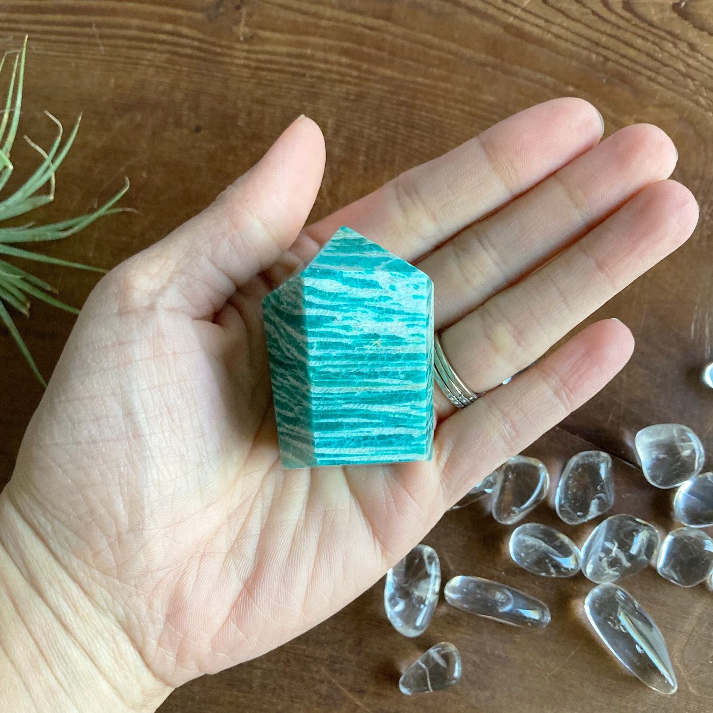 2" 'Mini Muffin' Amazonite Tower #0E