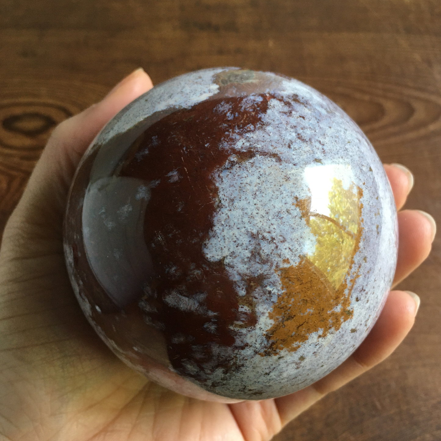 85mm Lavender Ocean Jasper Sphere
