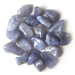 Blue Lace Agate Tumbled Pocket Stone