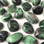 Zoisite with Ruby Tumbled Pocket Stone