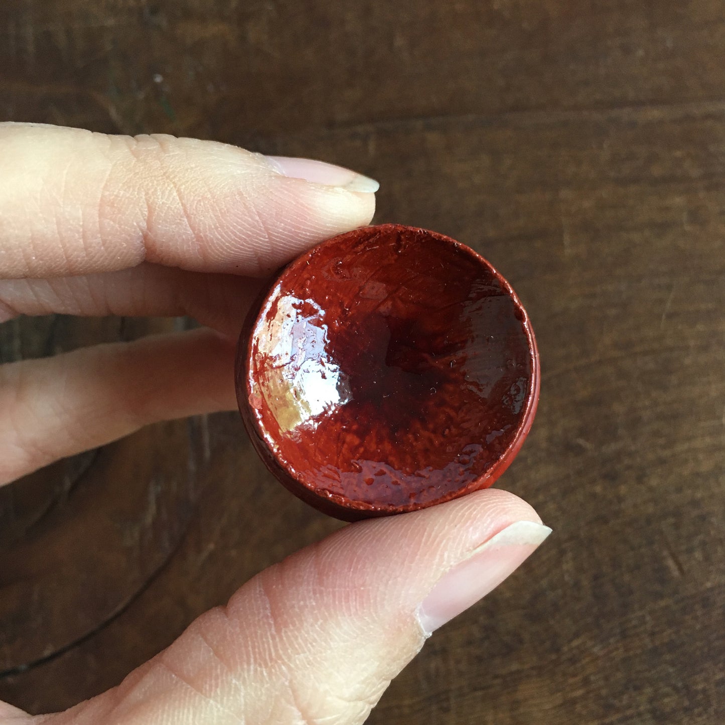 Lacquered Wood Sphere Egg Stands