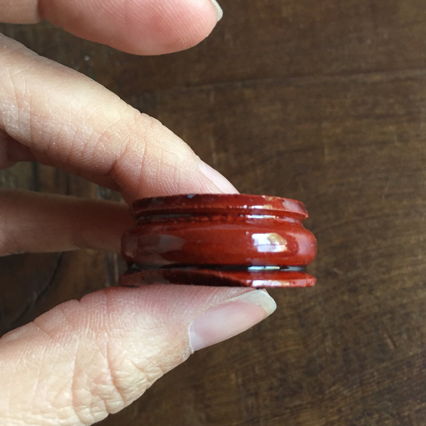 Lacquered Wood Sphere Egg Stands